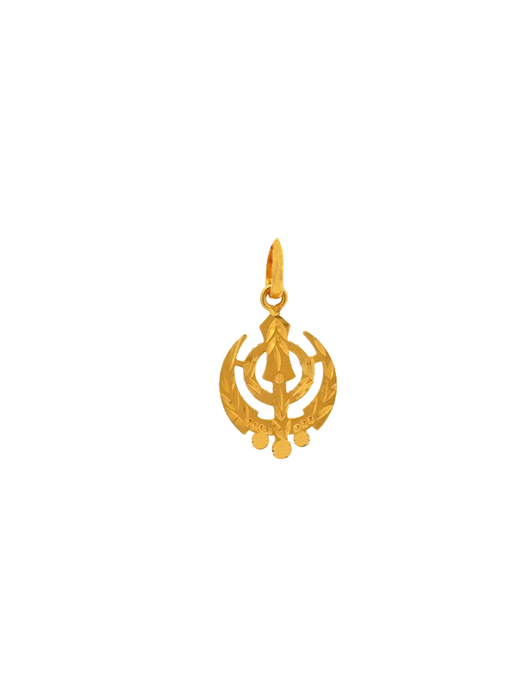 Gold khanda Pendant - 22 Karat