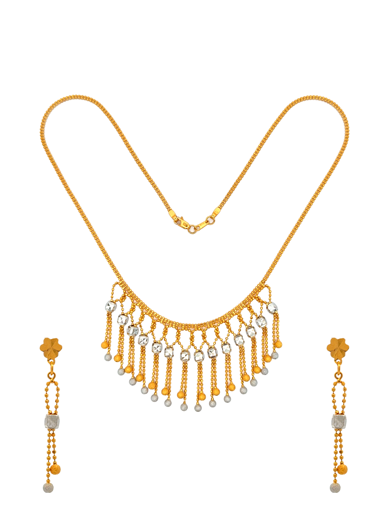 22 KT Yellow Gold Set With Earrings