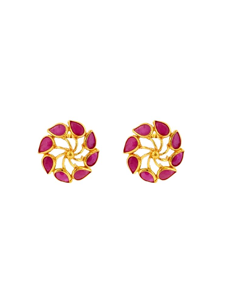 Velvet Vine Gold Necklace Set -  22 Kt