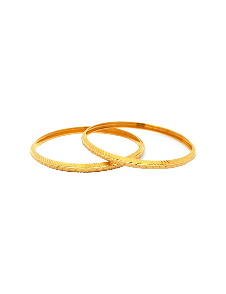 Gold Bangle 22 Karat Set of 2