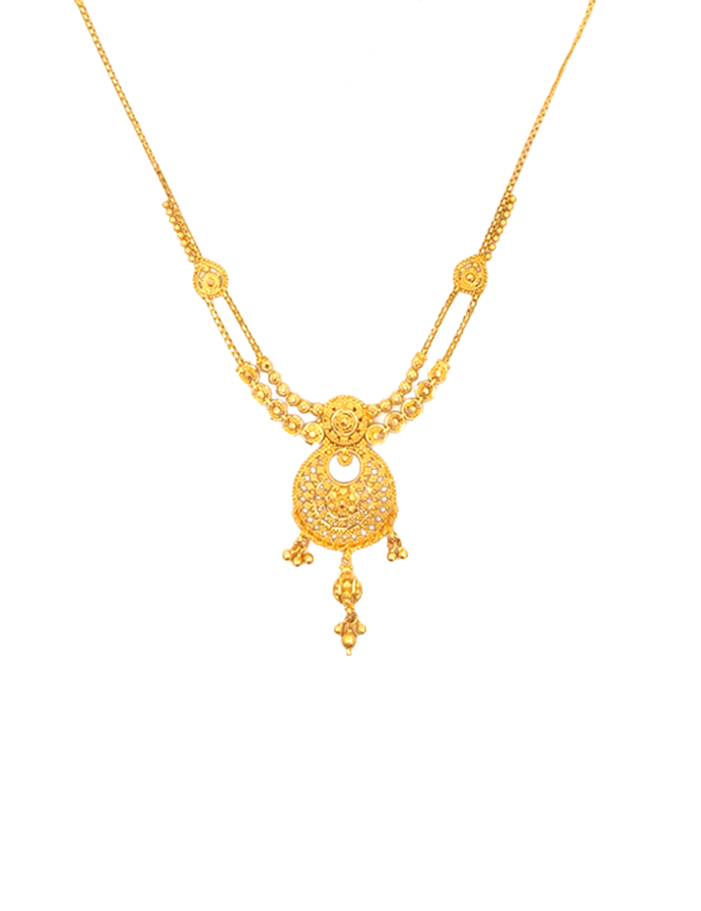 Gold Necklace Set with Earrings 22 Karat