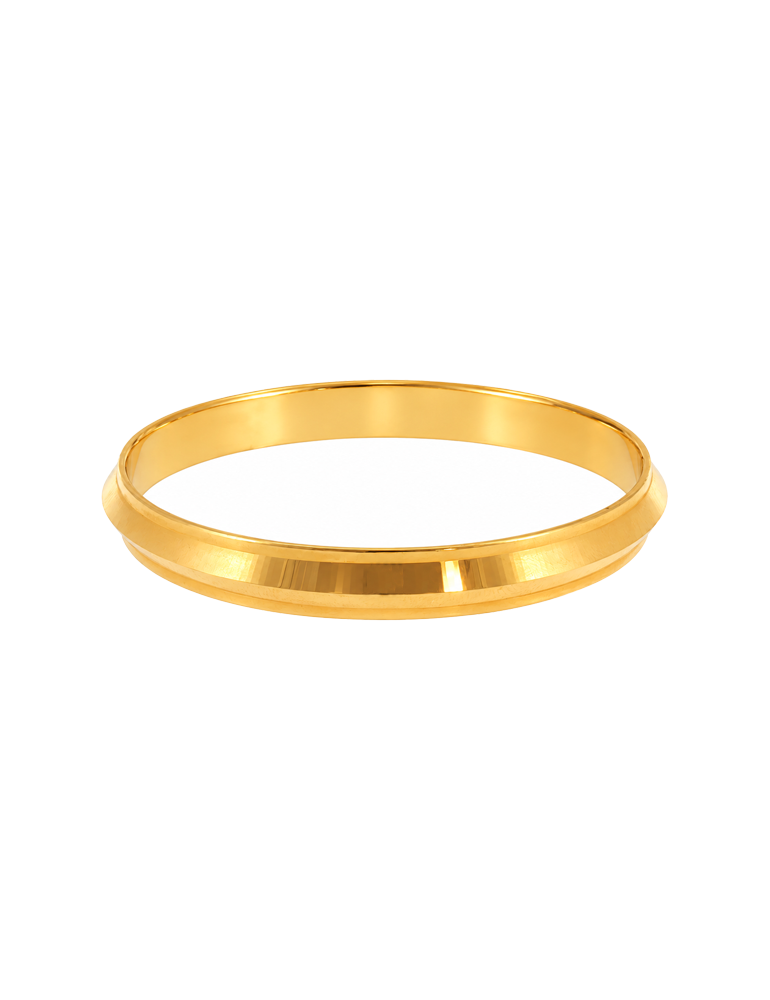 Bold Polished Gold Kara - 22 Karat