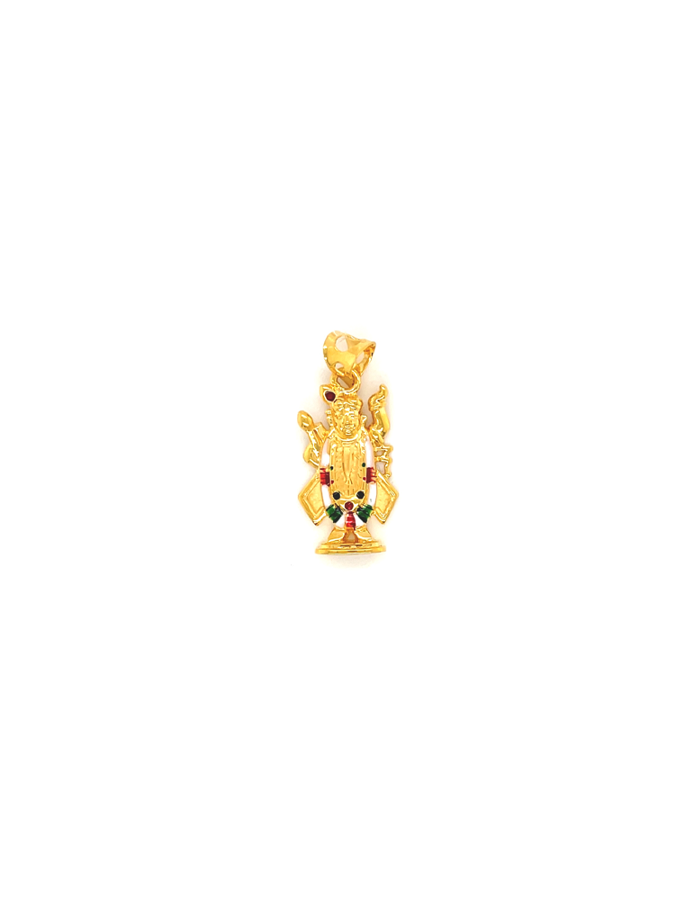 Gold Shrinath Ji Pendant 22 Karat