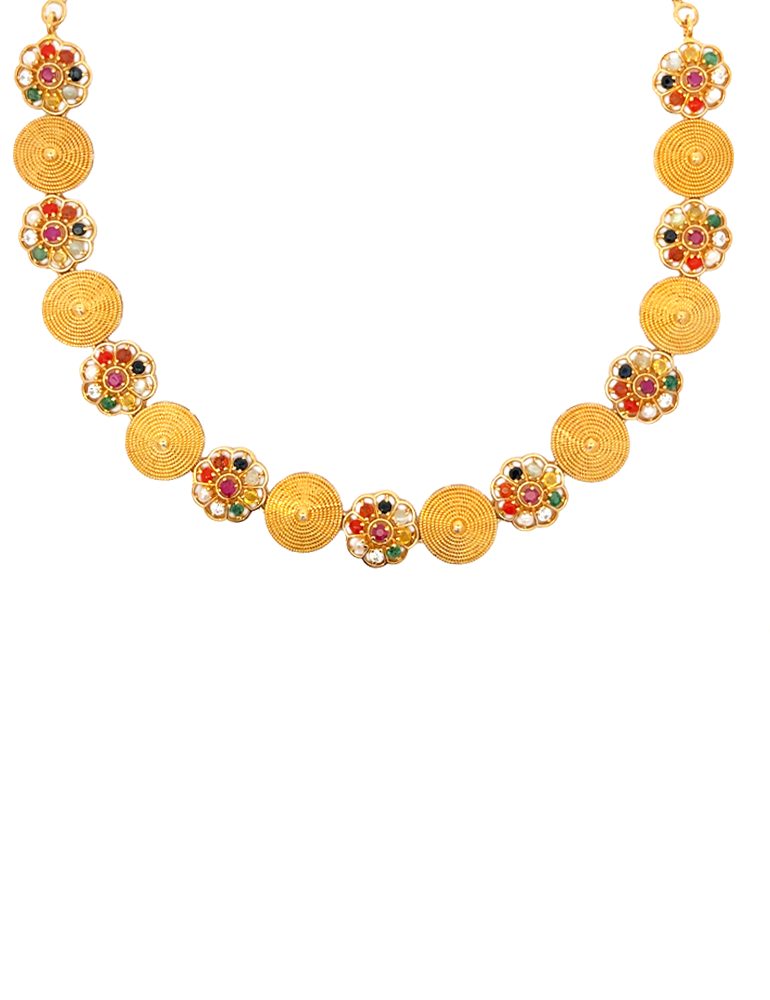 Gold Navarathan Set - 22 Karat