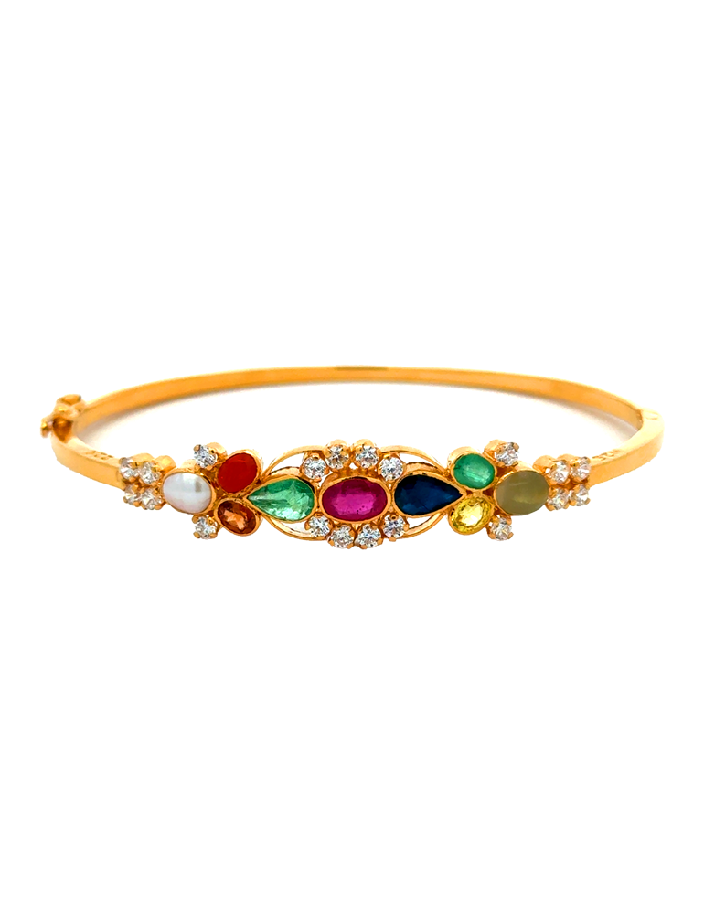 Gold NavarathnaBangle Bracelet 22 Karat