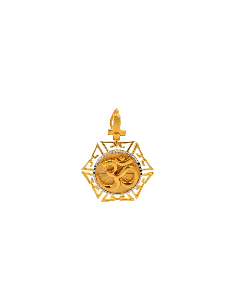 Gold Om Pendant - 22K