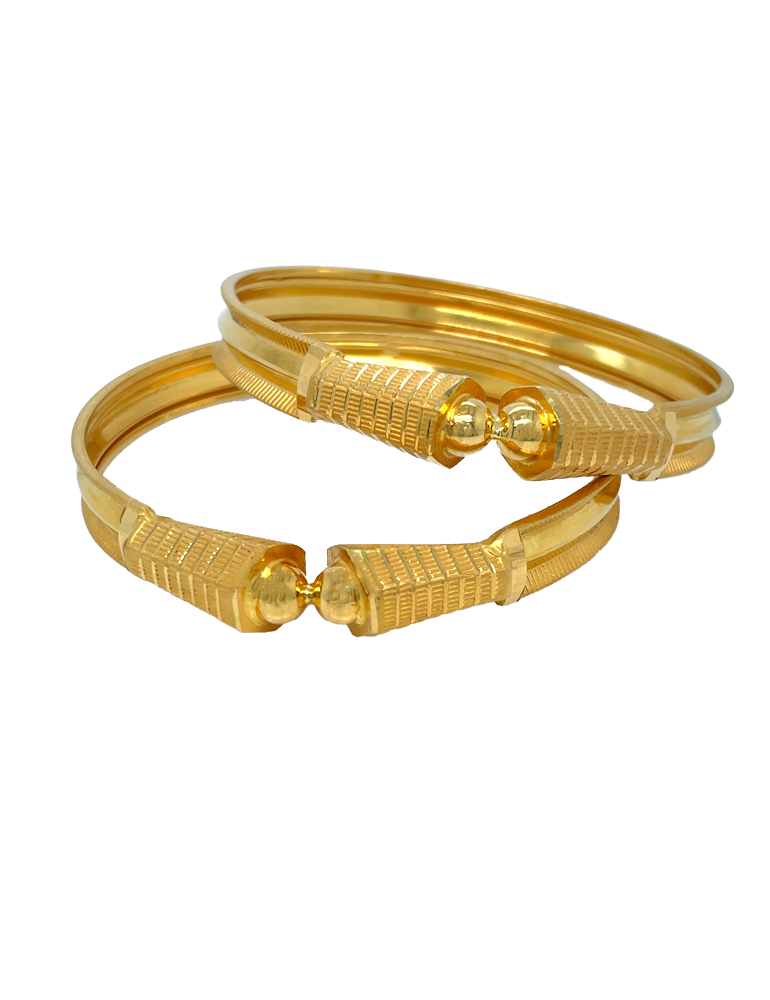 22 Kt Gold Bangles - Set of 2