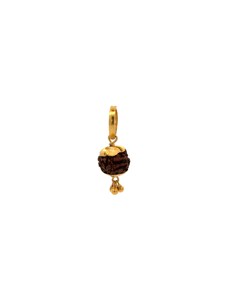Gold Rudhraksh Pendant - 22K