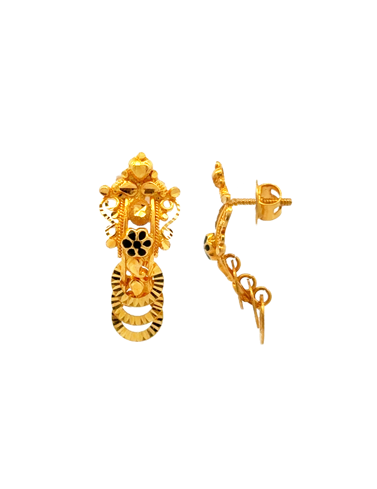 Gold Earrings - 22 Karat