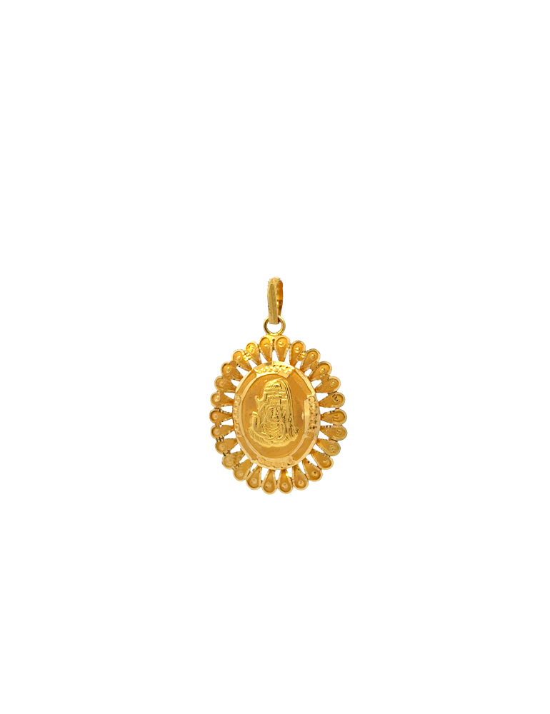 Lord Shiva Gold Pendant -22Karat