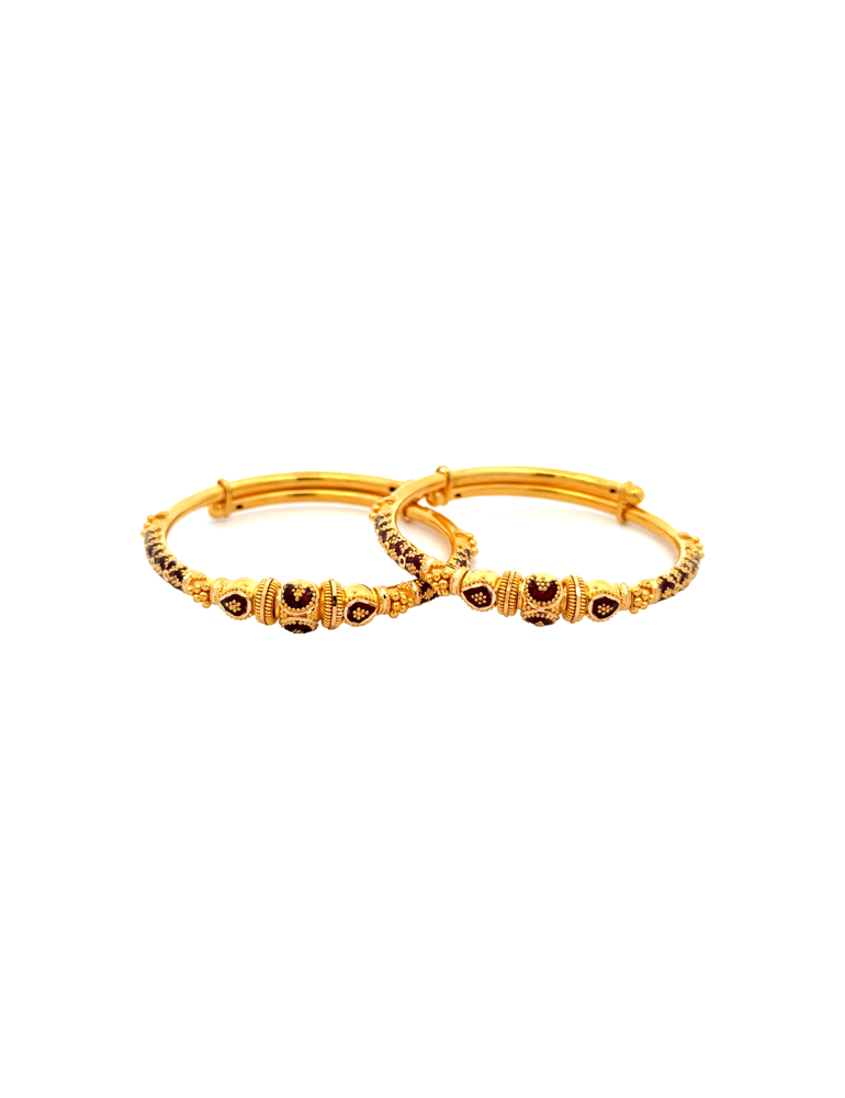 Meenakari Gold Baby Bangle/ Bracelet 22 Karat