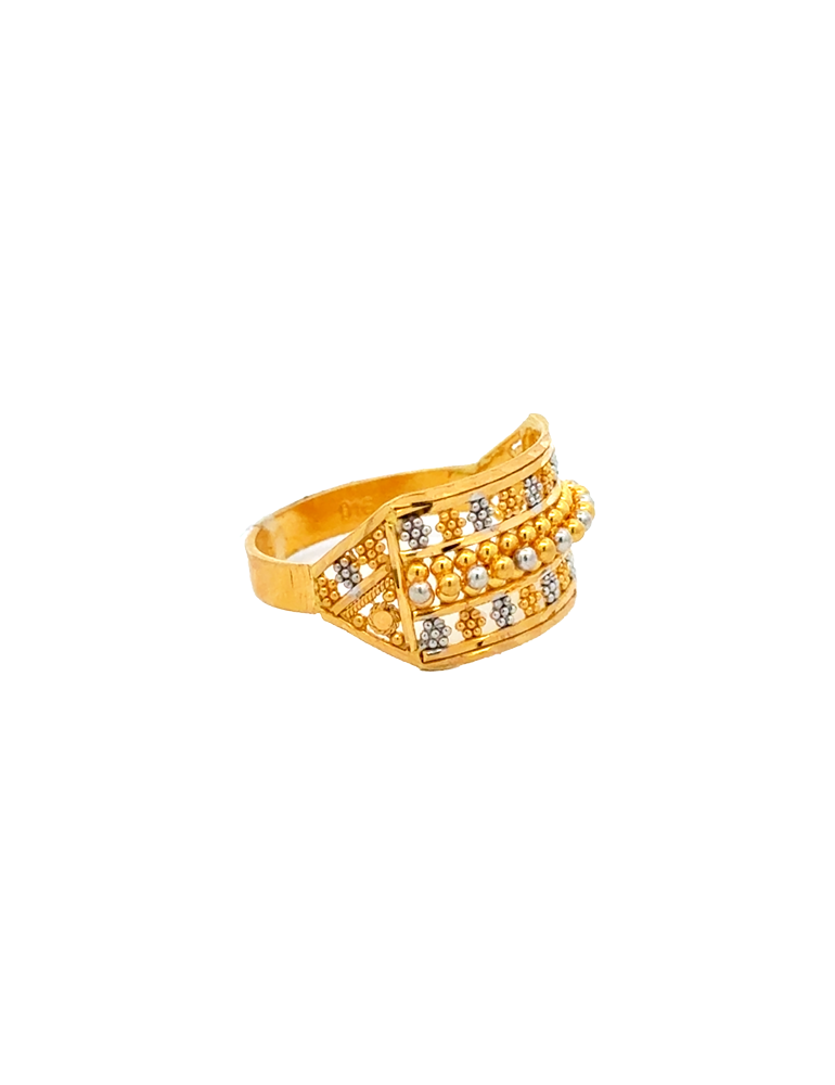 Traditional 22K Gold with Contemporary Rhodium Touch