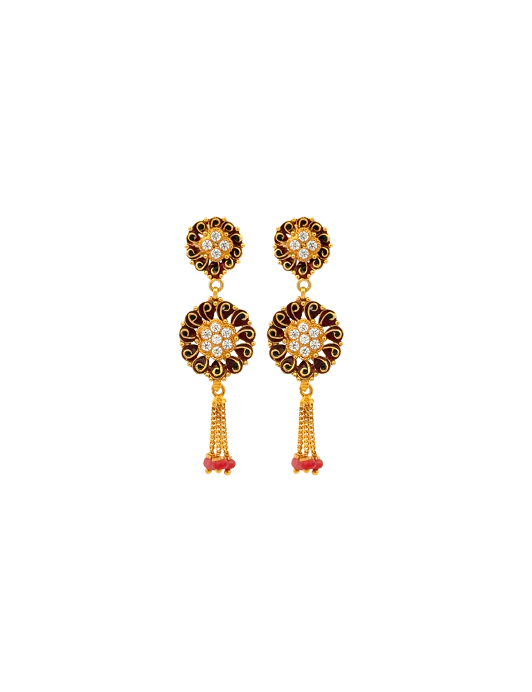 Gold Earrings - 22 Karat
