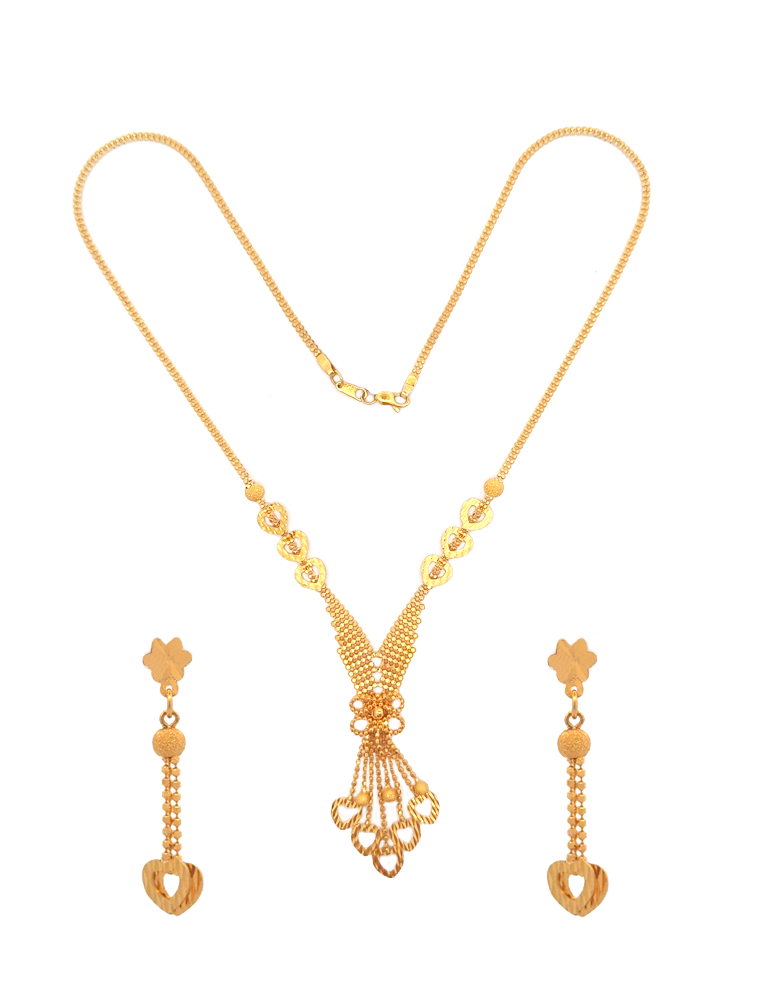 22 KT Yellow Gold Set With Earrings