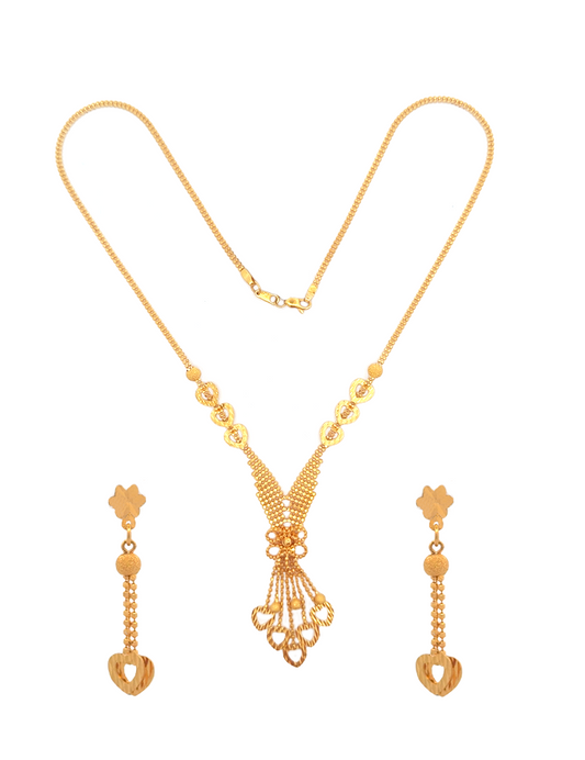 22 KT Yellow Gold Set With Earrings