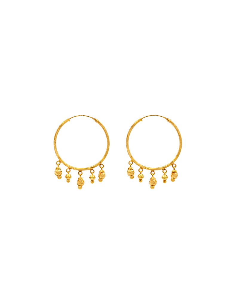 Gold Bali Danglers - 22 Karat
