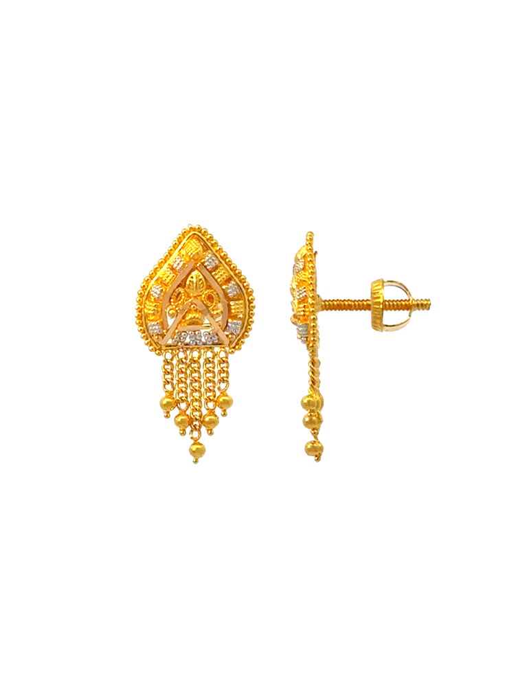 Gold Earrings - 22 Karat