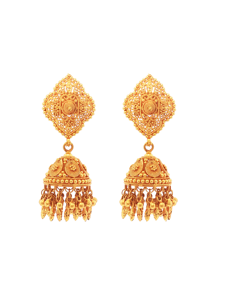 Rajangan Jaal Gold Necklace Set - 22 Karat