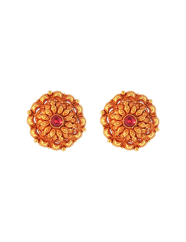 Suvarna Rajmahal Necklace Set - 22 Karat