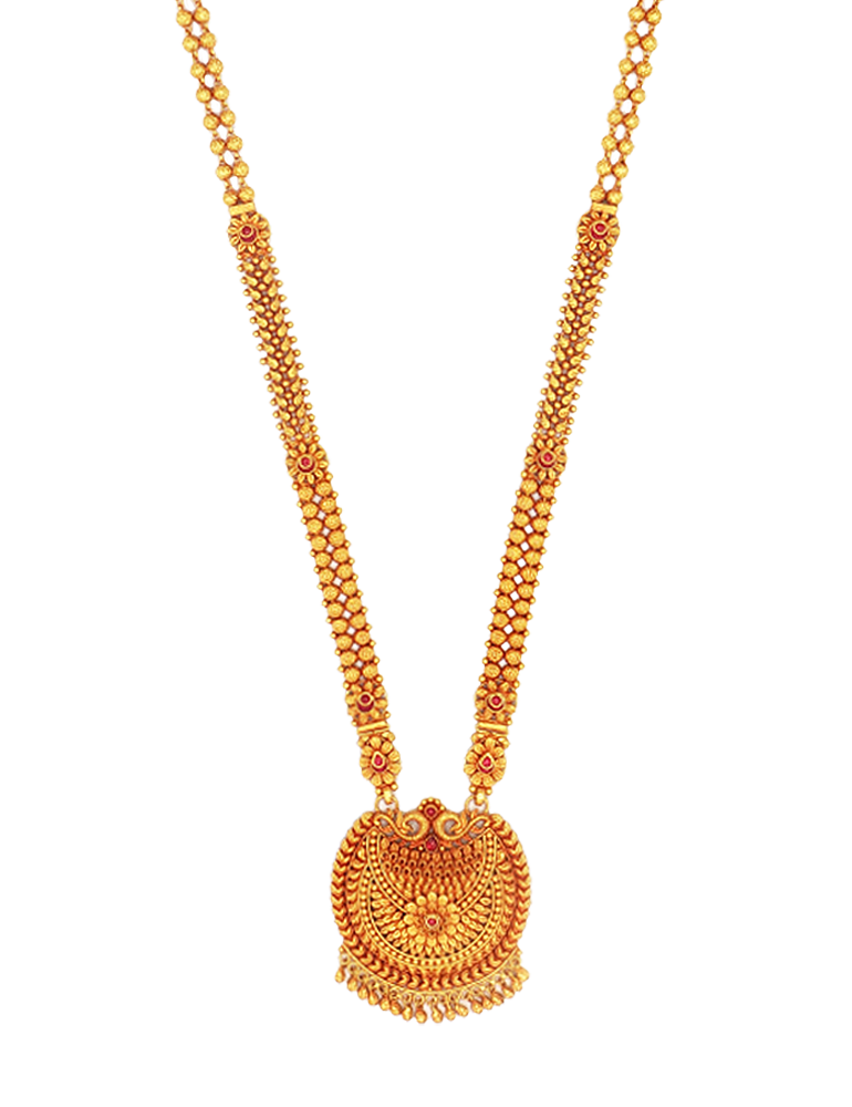 Shashi Mahal Gold Necklace Set - 22 Karat