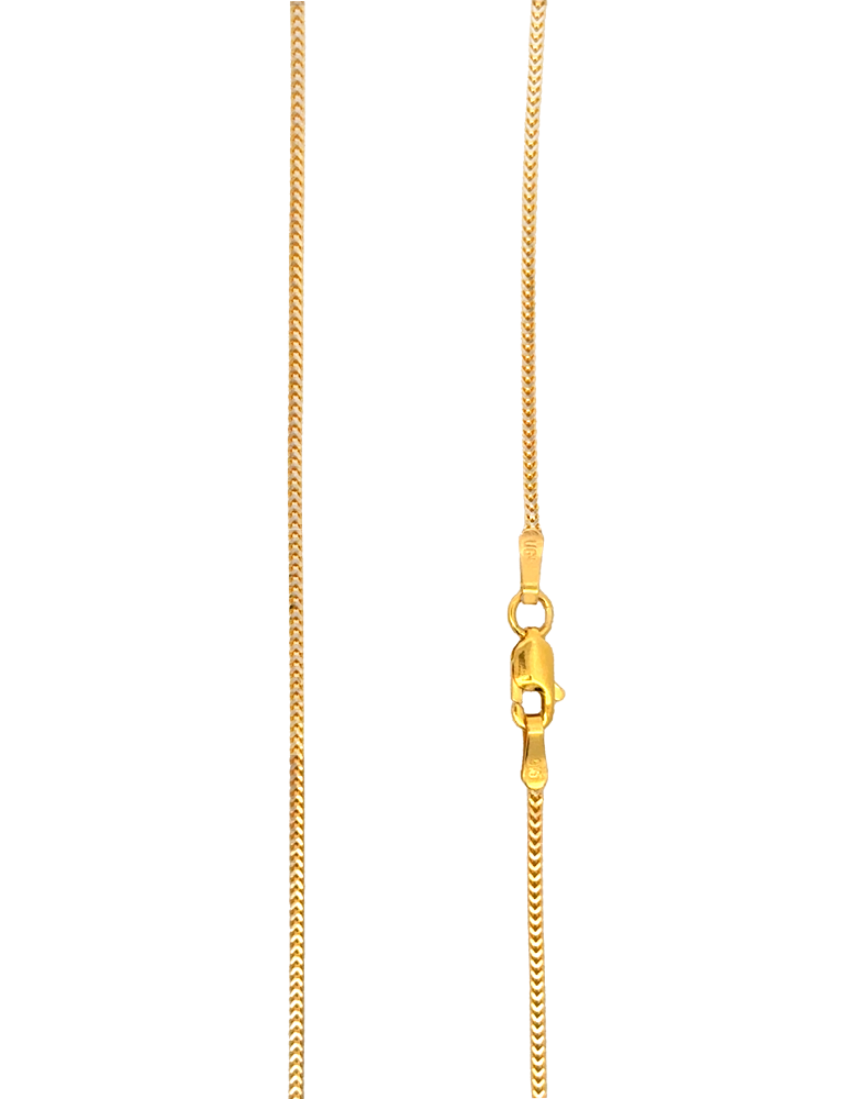 Rhodium Kissed Gold Chain  - 22 Karat