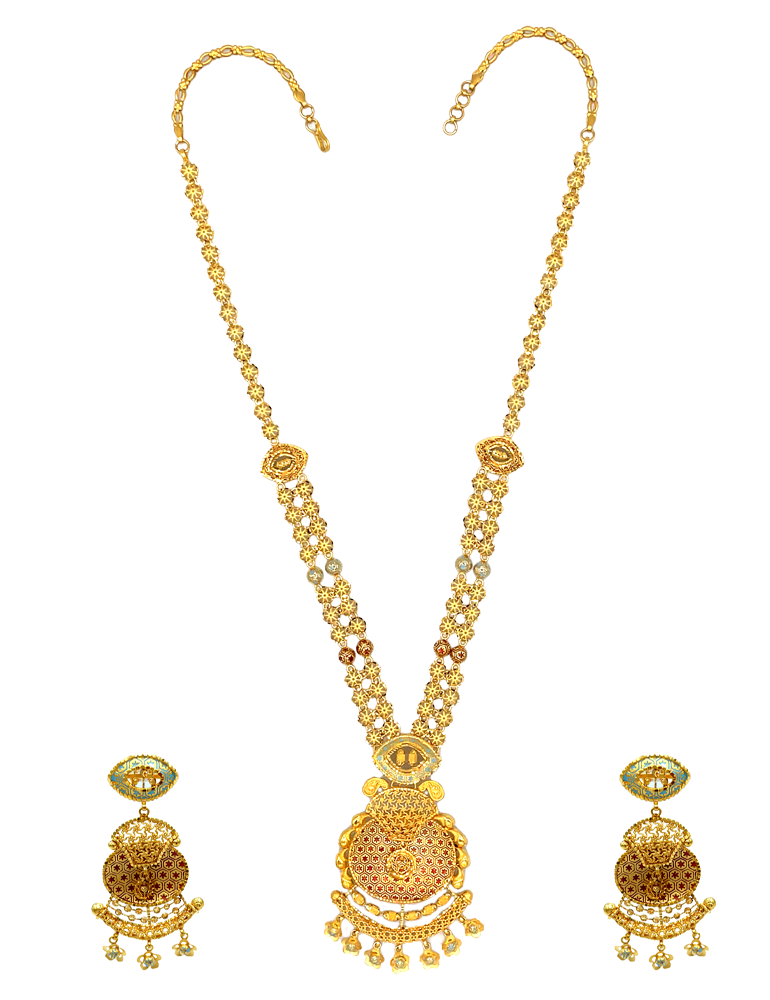 Gold Set with Earrings 22 Karat