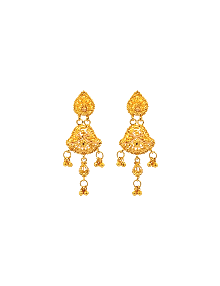 22 Kt Yellow Gold Set With Earrings
