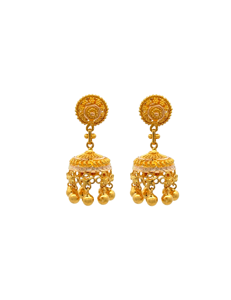 22 Kt Yellow Gold Set With Earrings