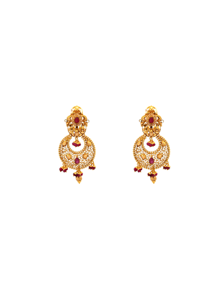 Ratnaprabha Choker Set With Earrings - 22 Karat