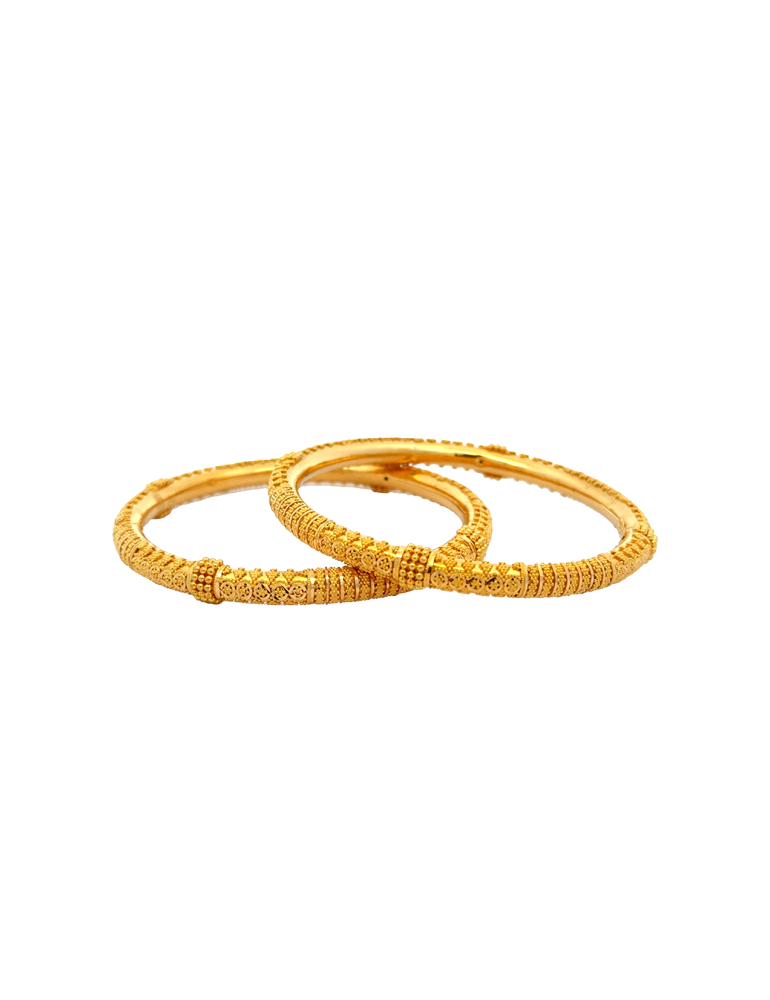 Gold Bangles 22kt  - Set of 6
